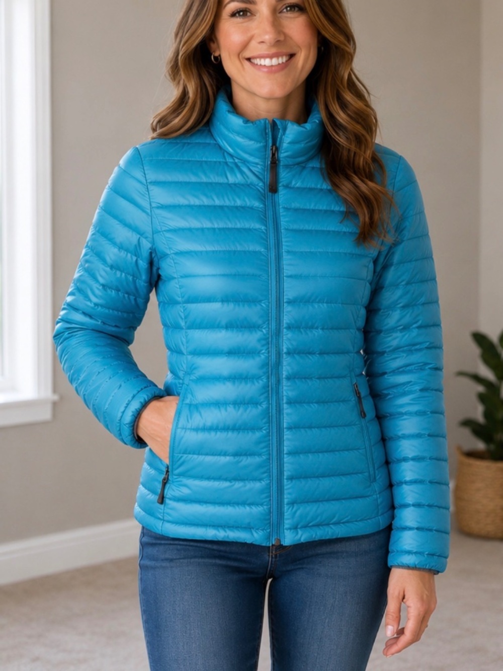 NWOT Eddie Bauer Travex EB700 700 Fill Down Puffer Jacket Blue XS Packable Light